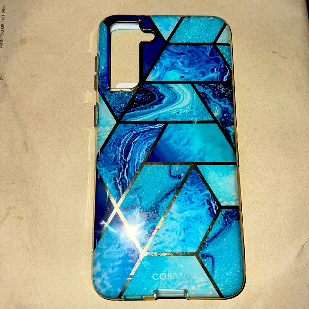 Samsung Galaxy S21+ plus 5G blue/aqua Cosmo case